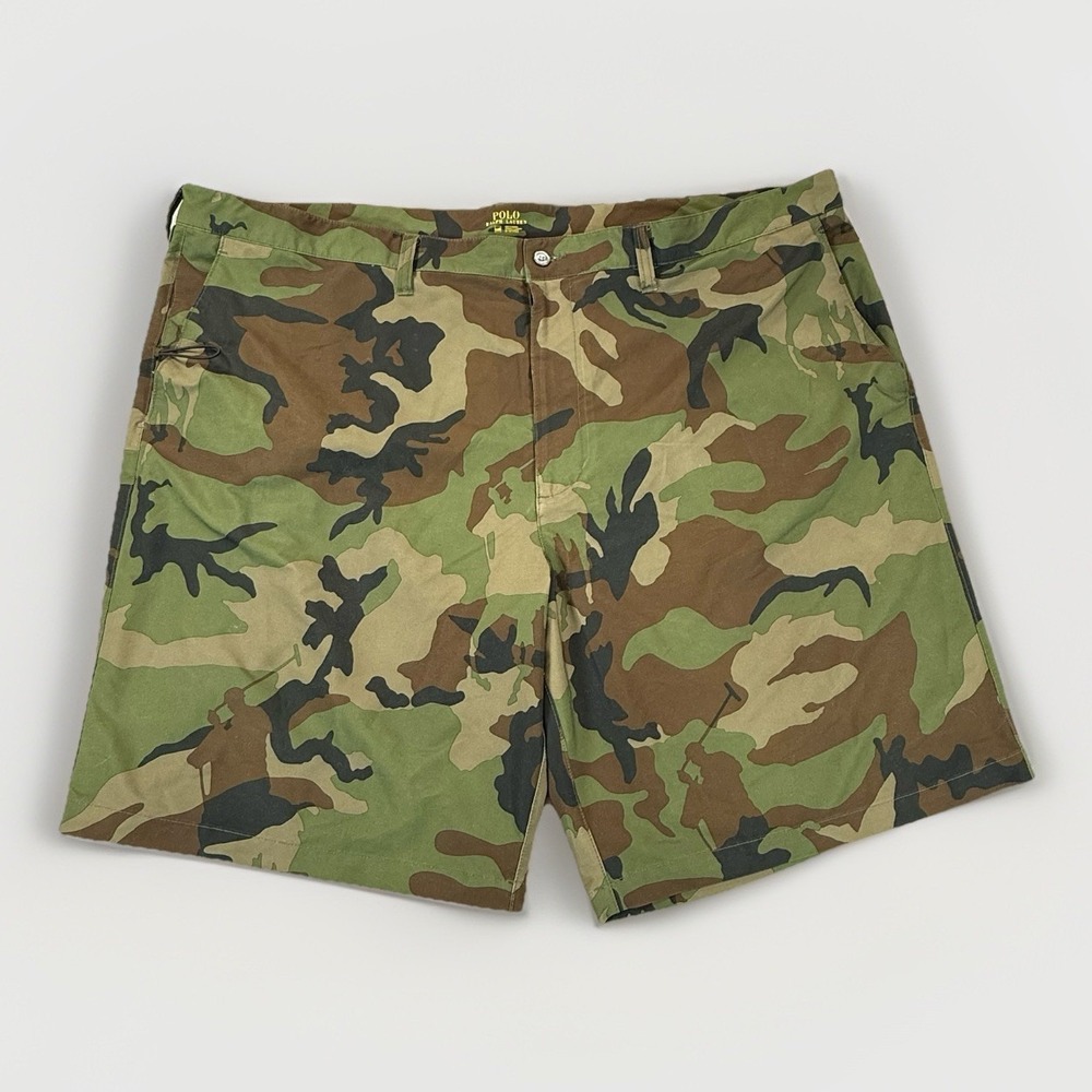 Polo Ralph Lauren Mens Green Camo 46 Waist All Day Beach Shorts 711823605001